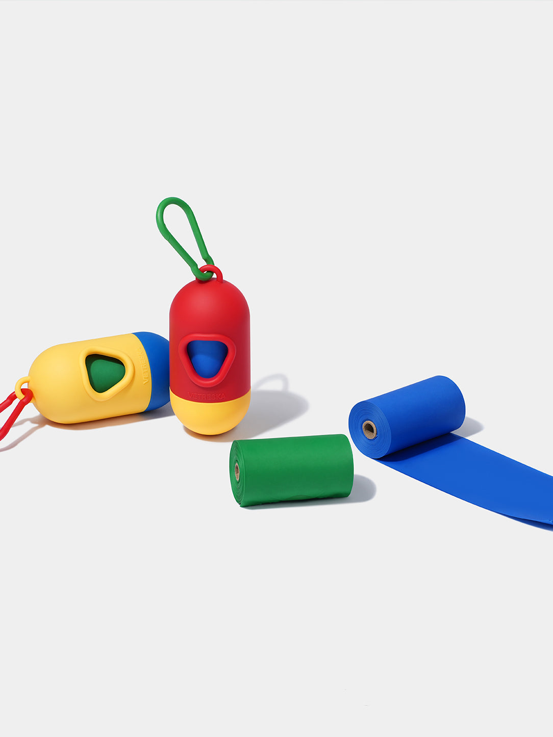 Chroma Pet Poop Bags & Dispenser- Red