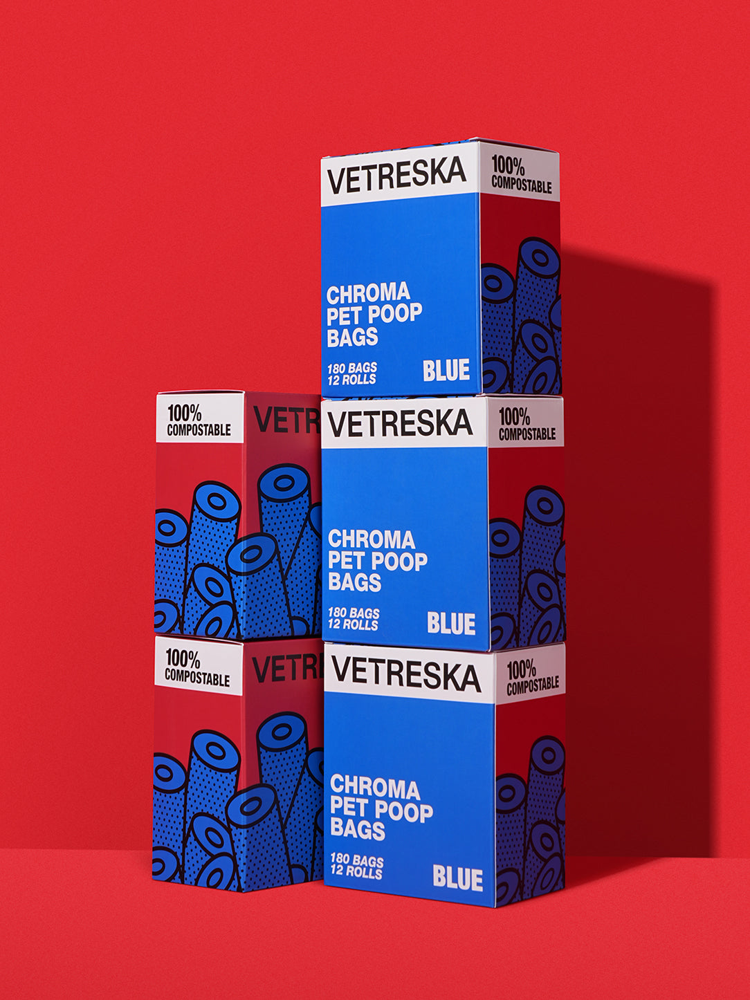 Chroma Pet Poop Bags (12 rolls) - Blue