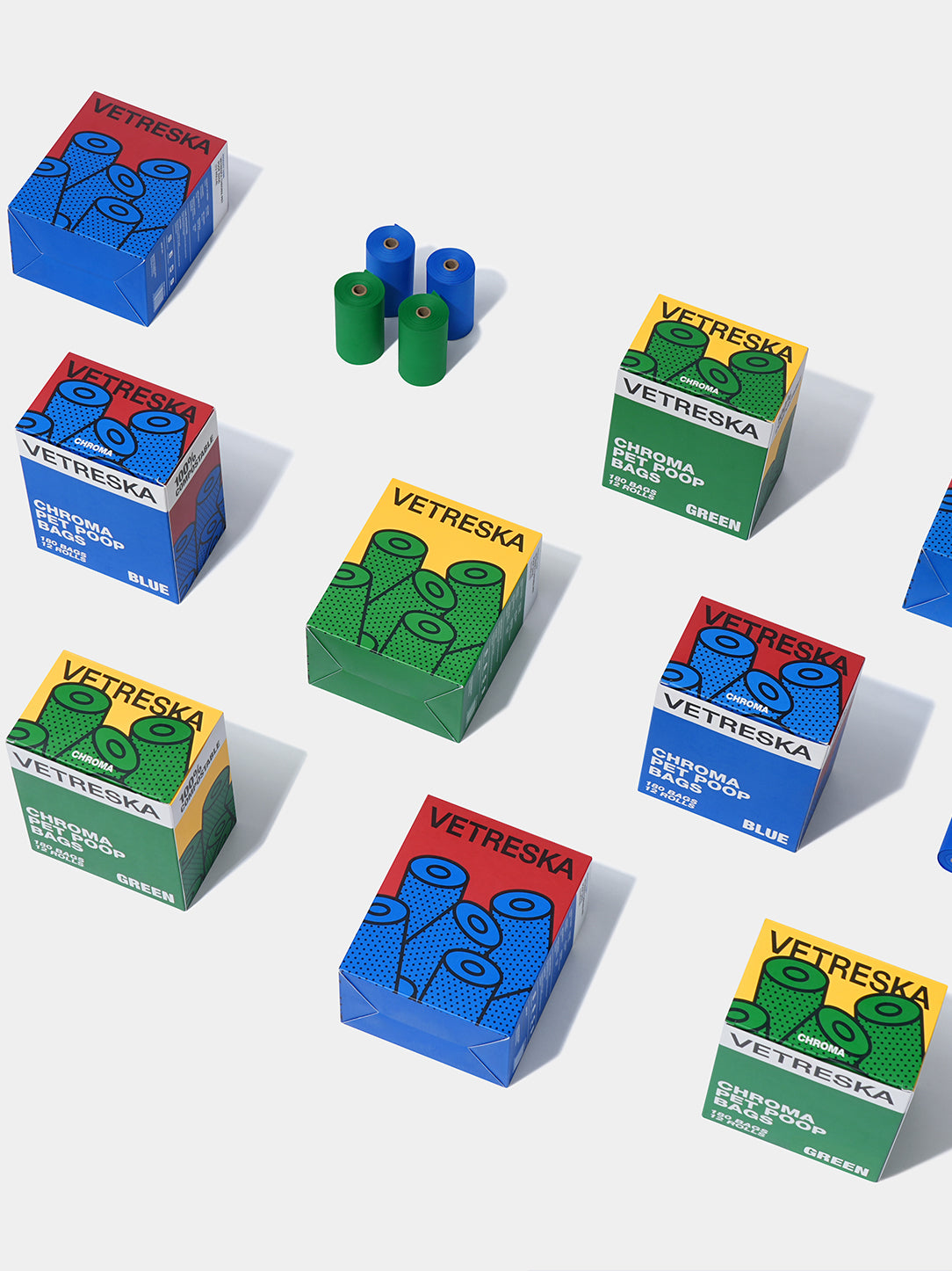 Chroma Pet Poop Bags (12 rolls) - Blue