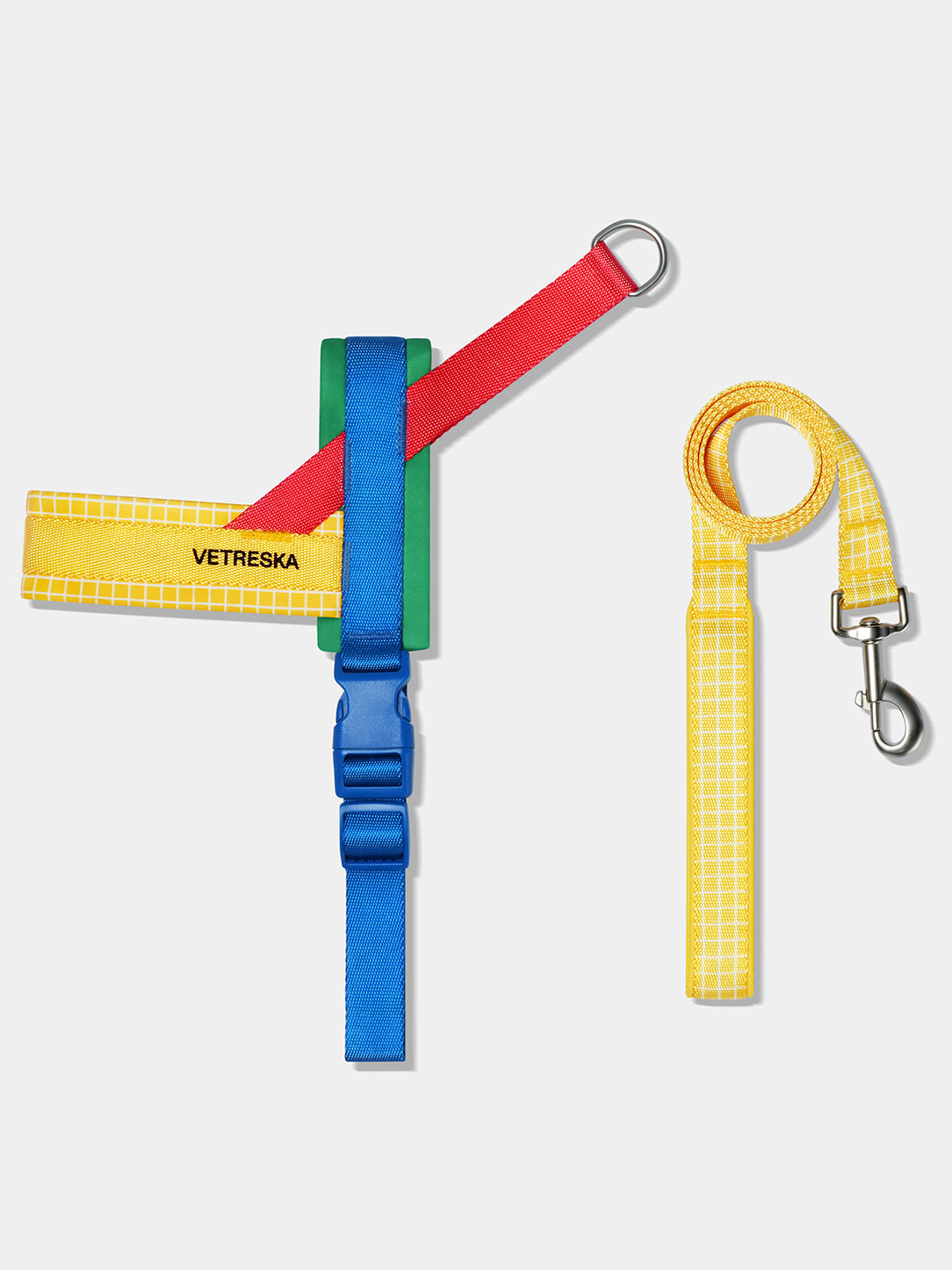 Chroma Pet HarnessS & Leash Set-Yellow