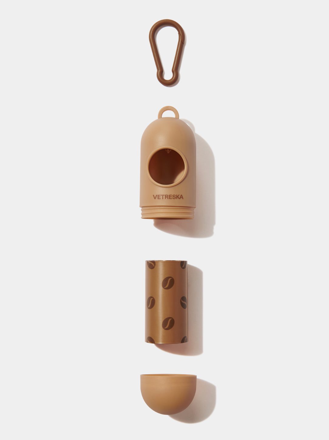 Coffee Pet Poop Bags & Dispenser Set