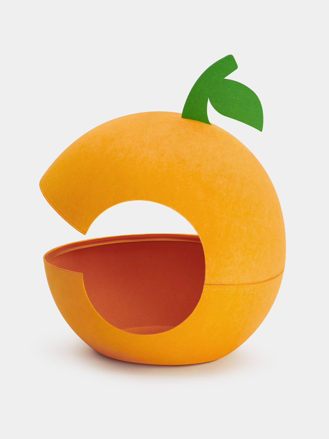 Tangerine Felt Pet Bed