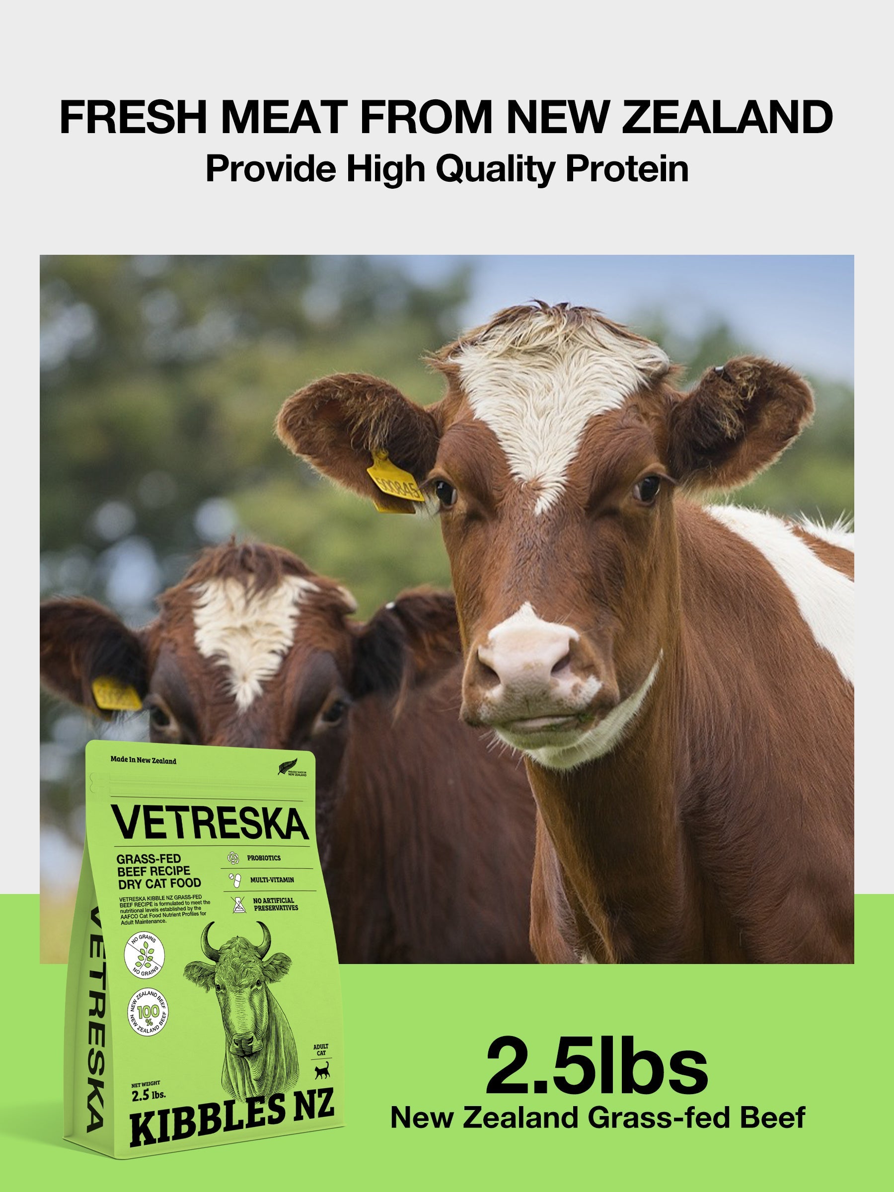 Kibbles NZ – Grass-Fed Beef Recipe (Adult Cat)