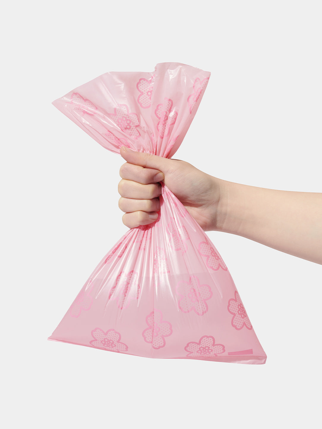 Cherry Blossom Pet Poop Bags with Dispenser Set (1 Dispenser + 7 Rolls )