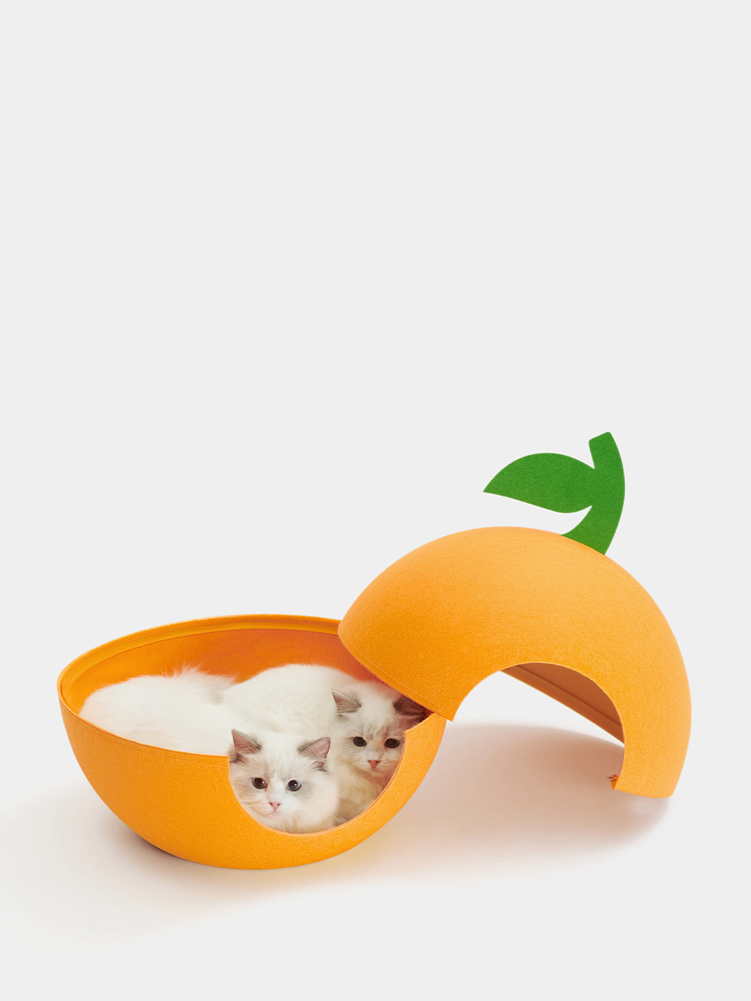 Tangerine Felt Pet Bed